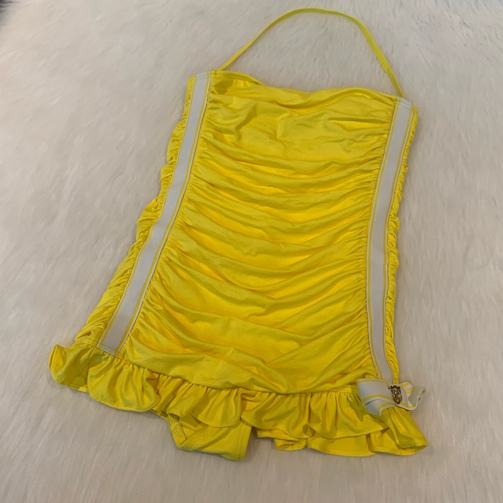 Juicy Couture Ruched Ruffle One Piece Swimsuit
